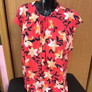 Liz Claiborne Coral Cap Sleeve Blouse